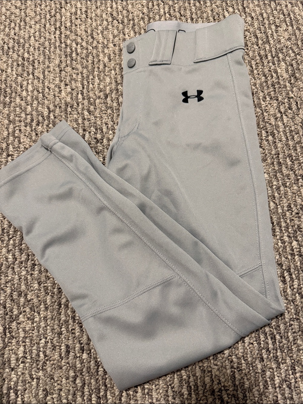 Under Armour Kids Light Gray Athletic Baseball pants